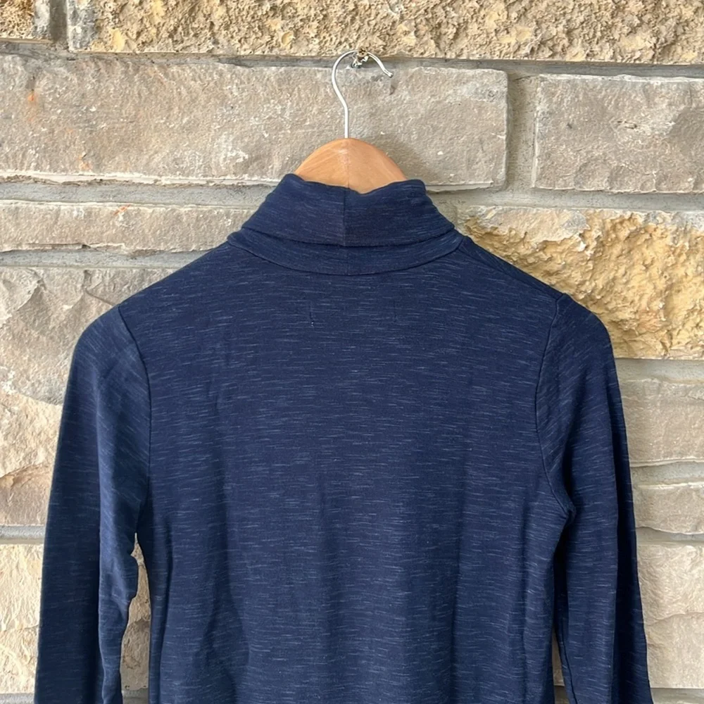 Abercrombie & Fitch Heathered Navy Turtleneck Tunic Top Size Small - Picture 7 of 12
